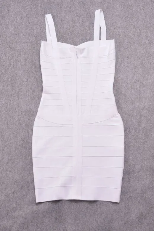 Heidi Bandage Mini Dress - Pearl White