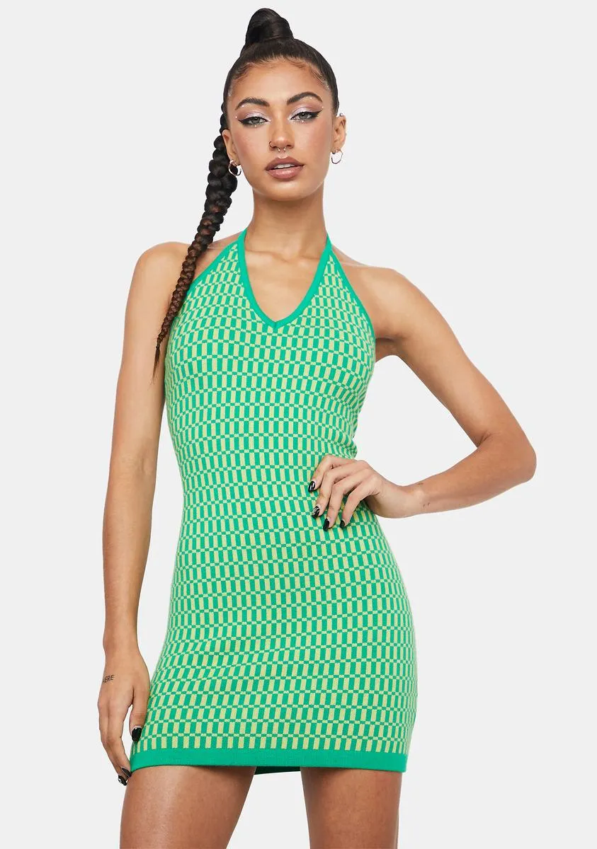 Julep Morning Social Knit Halter Dress