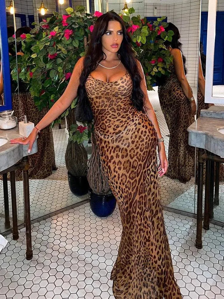 Julissa Mo Leopard Print V-Neck Bodycon Dress: Summer Partywear Statement