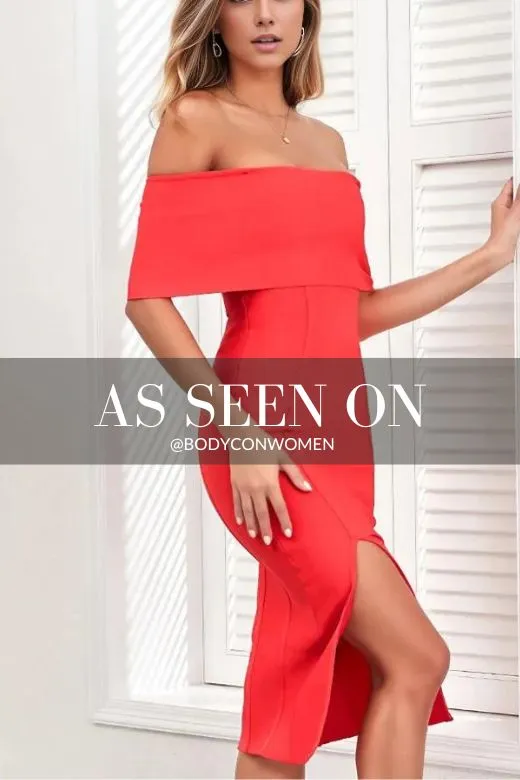 Kristina Bodycon Dress Dress - Lipstick Red