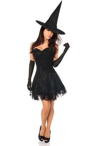 Lavish 3 PC Sultry Witch Corset Dress Costume