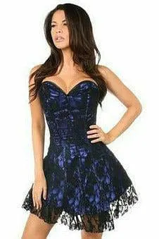 Lavish Blue Lace Corset Dress