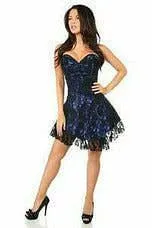 Lavish Blue Lace Corset Dress