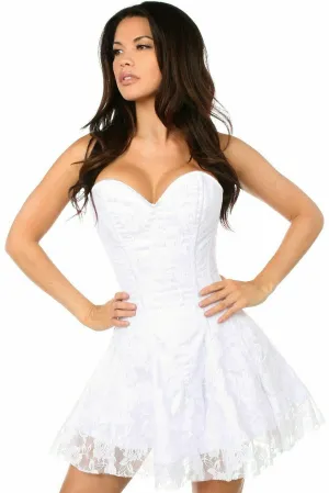 Lavish White Lace Corset Dress