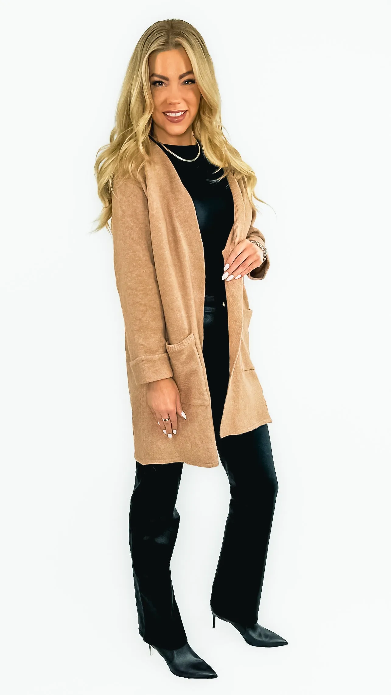 Layna Sweater Cardigan- Camel