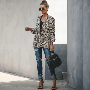 leopard print blazer