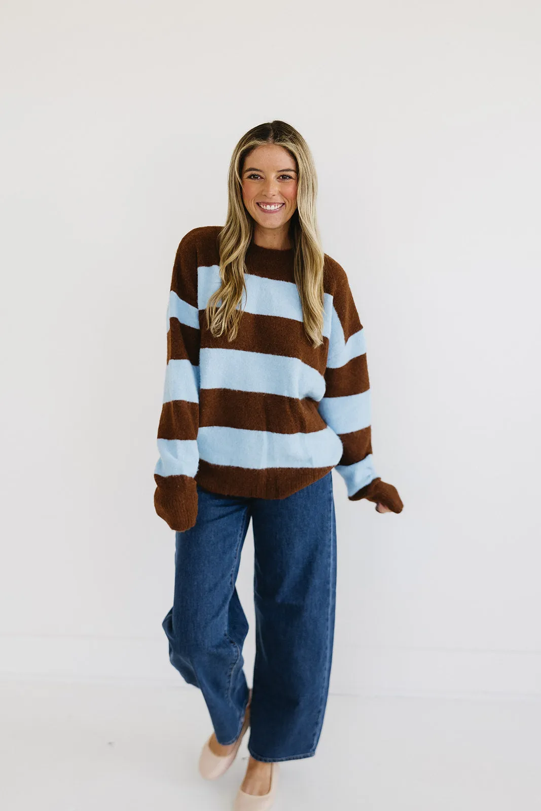 Maisyn Stripe Sweater - Coco Brown/Combo