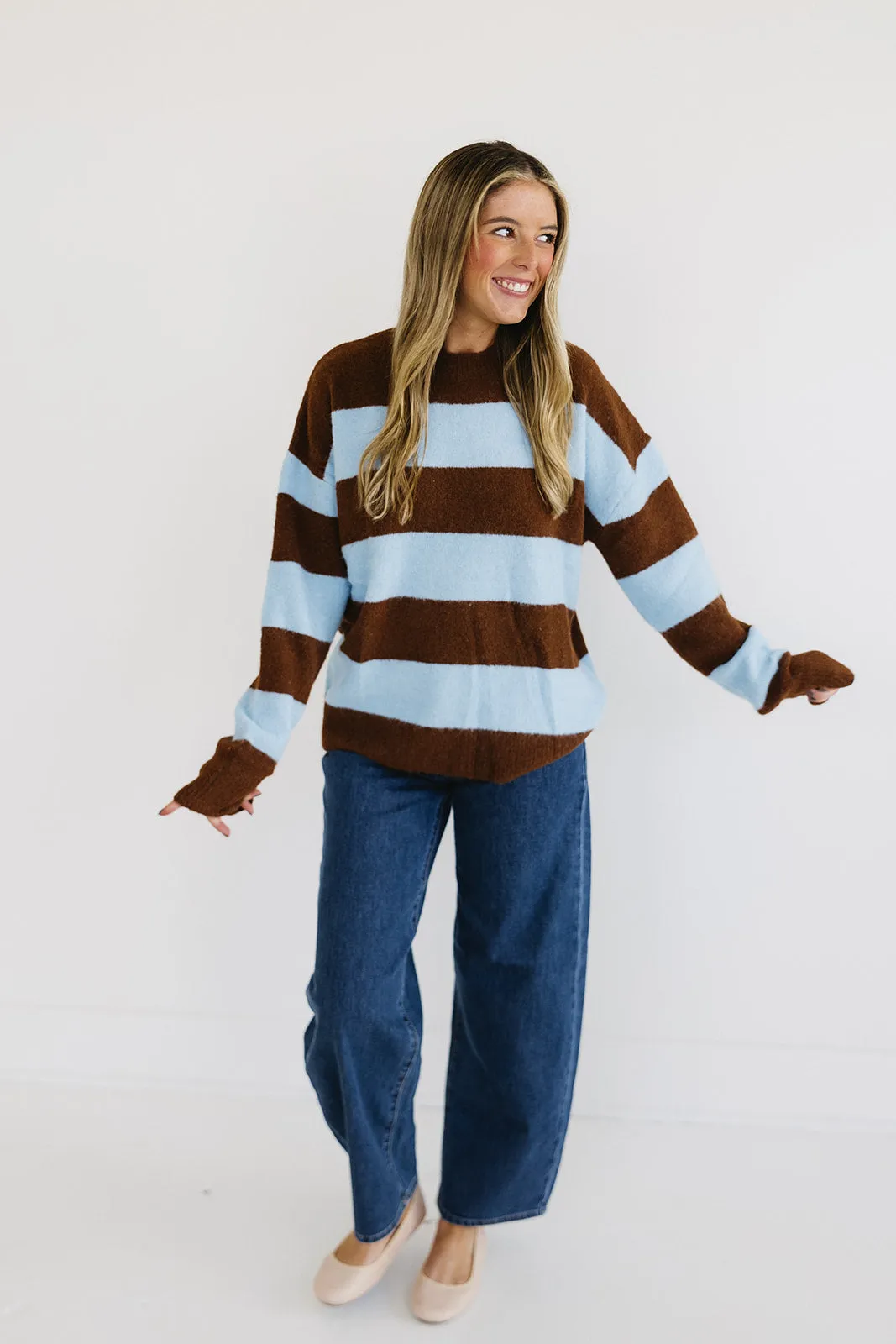 Maisyn Stripe Sweater - Coco Brown/Combo