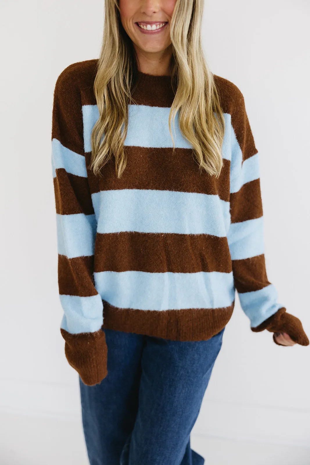 Maisyn Stripe Sweater - Coco Brown/Combo