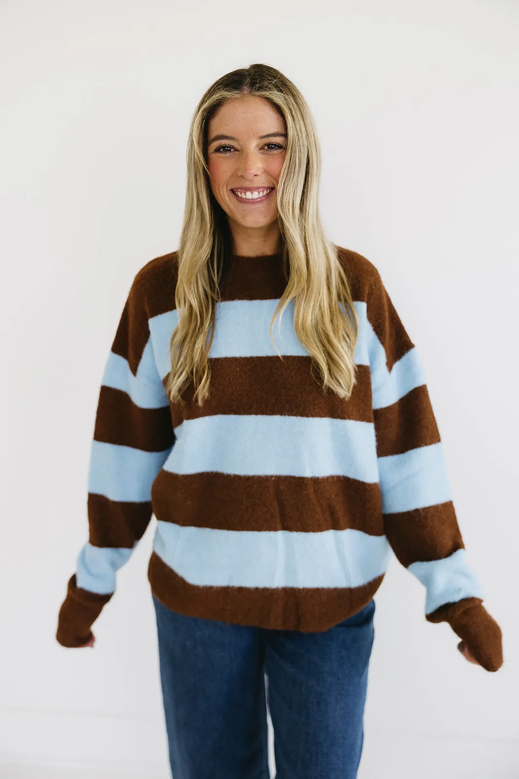 Maisyn Stripe Sweater - Coco Brown/Combo