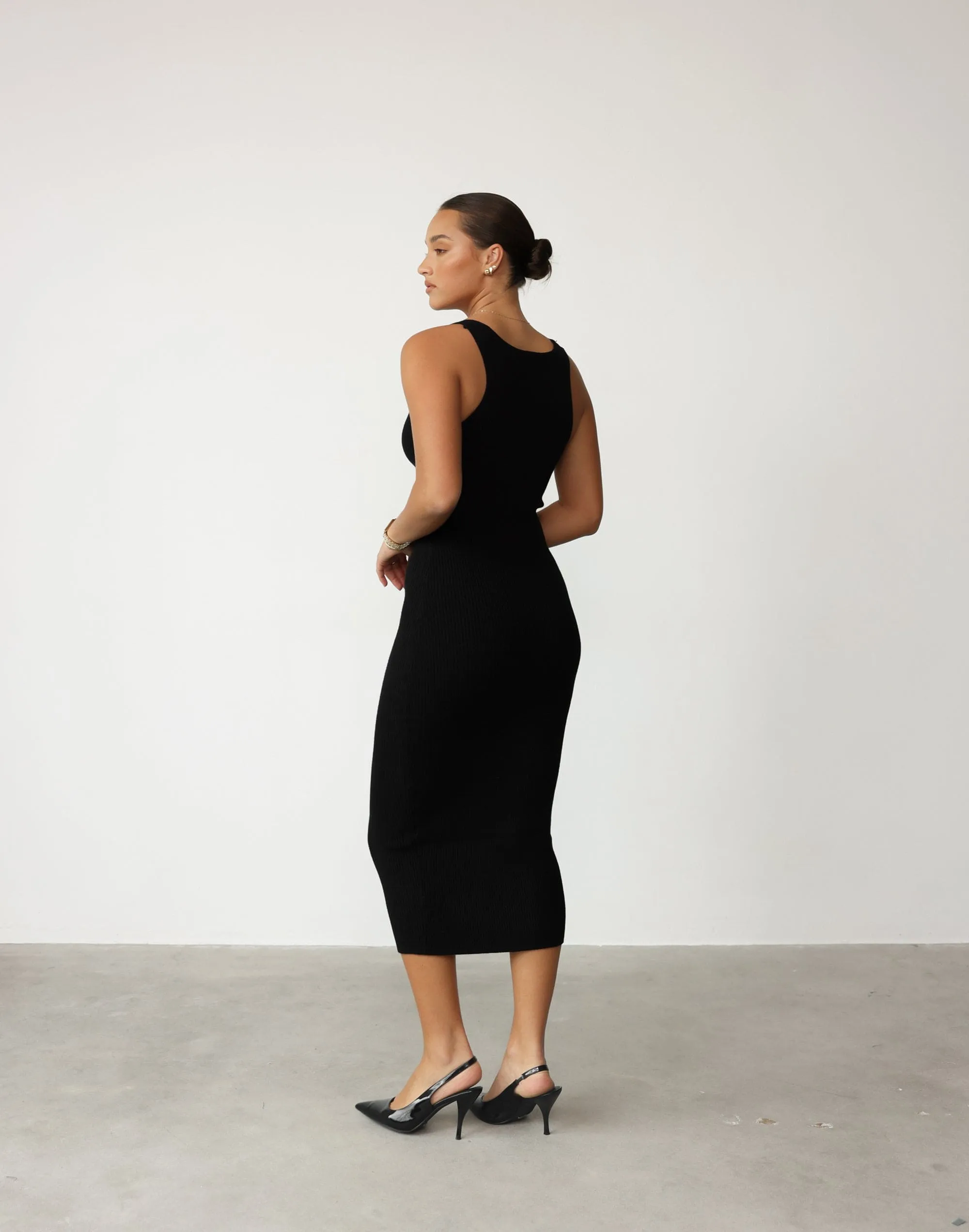 Mariam Midi Dress (Black)