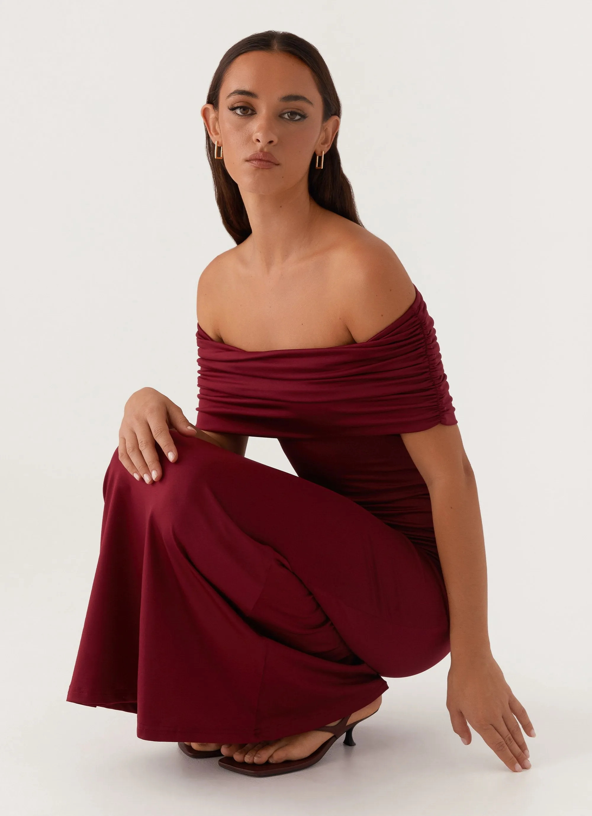 Maude Maxi Dress - Maroon