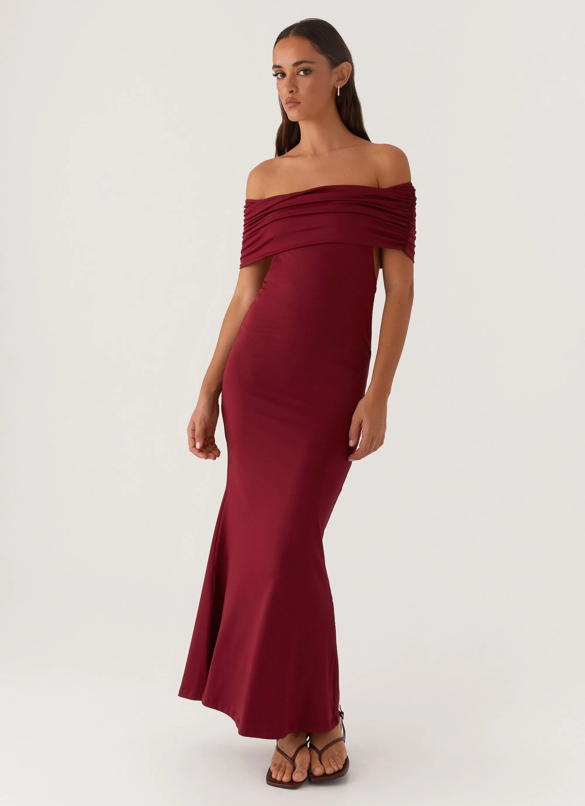 Maude Maxi Dress - Maroon