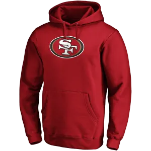 Men's 49ers Primary Logo Fitted Pullover Hoodie