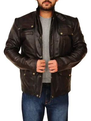 Men's Brown Leather Jacket