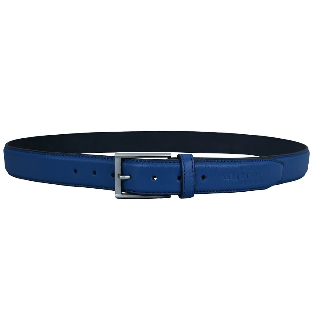 Men's Dress Leather Belt Salika Blue