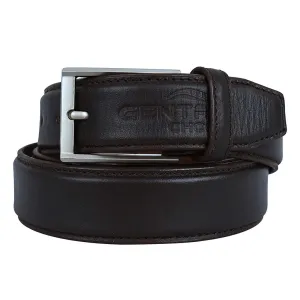 Men's Dress Leather Belt Salika Coffee Brown