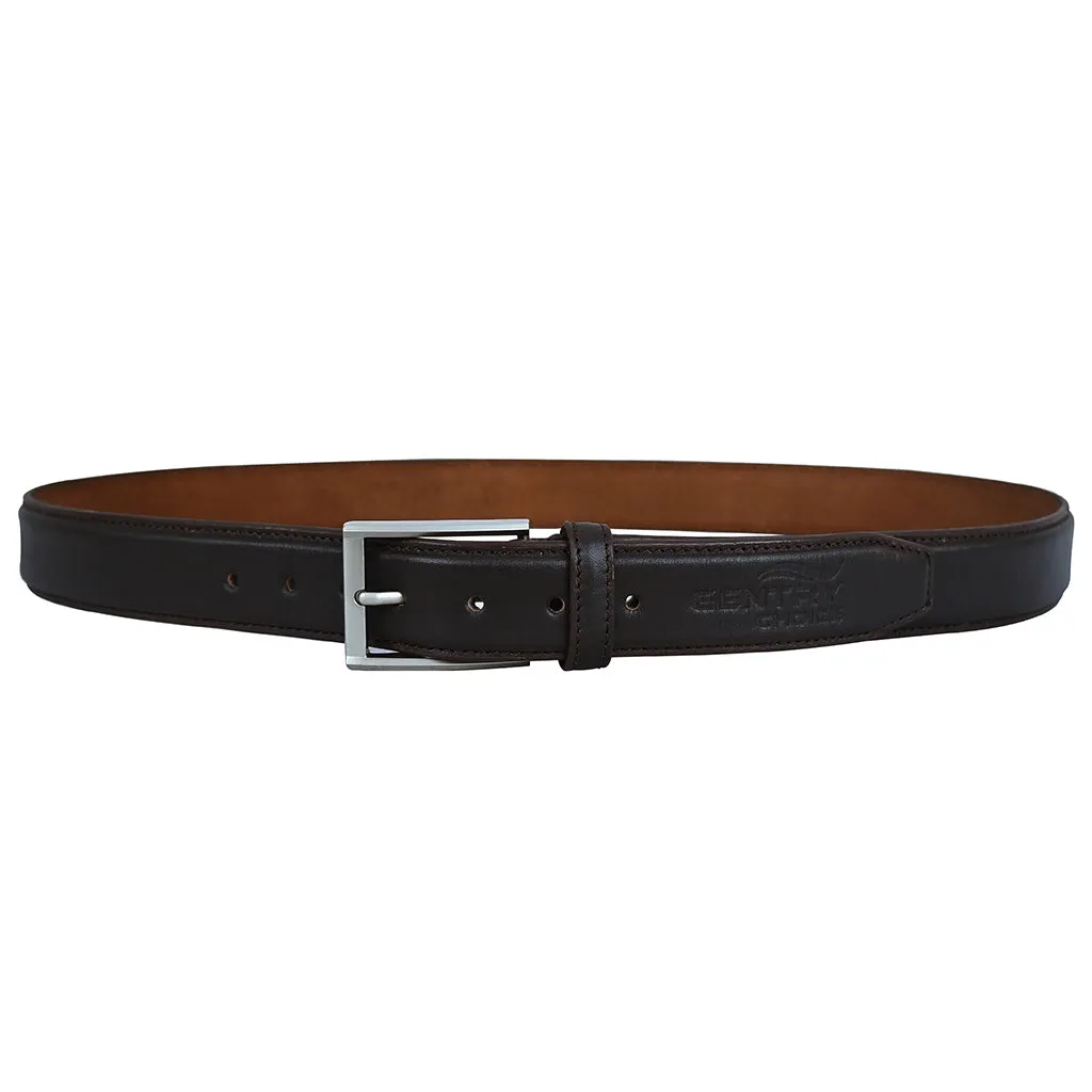 Men's Dress Leather Belt Salika Coffee Brown