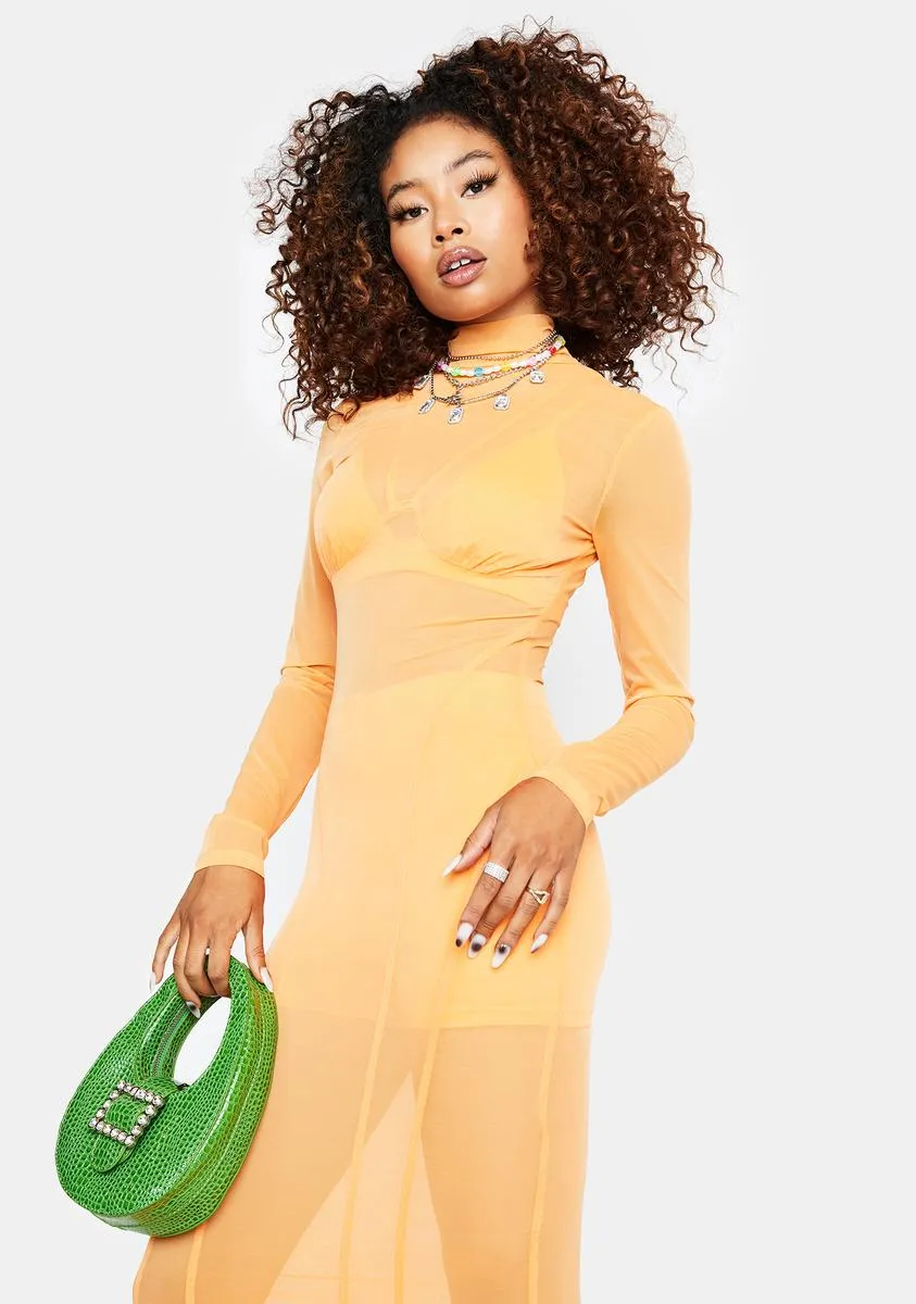 Mimosa Hot To Touch Mesh Midi Dress