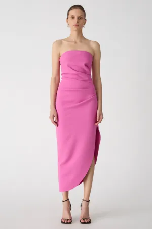 Misha Audrina Crepe Midi Dress - Purple Rose