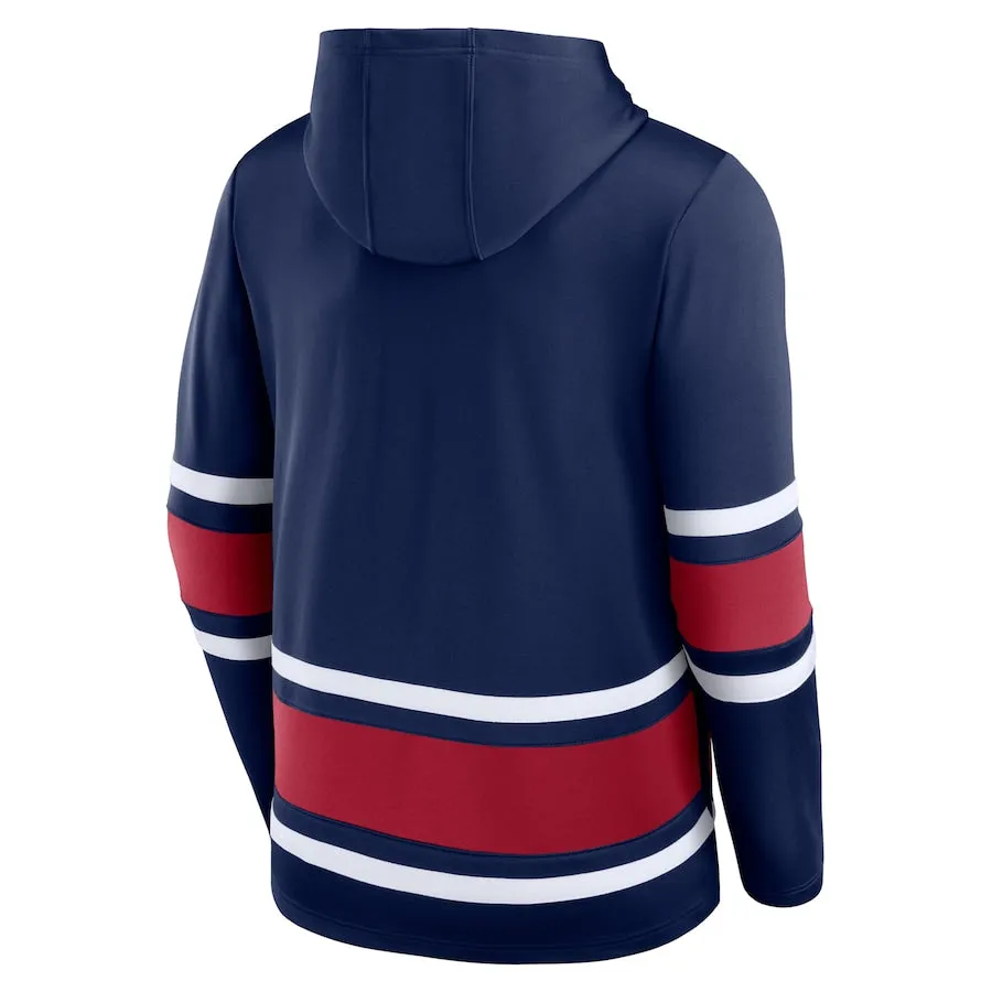 Montreal Canadiens NHL Fanatics Branded Men's Navy Lace Up Pullover Hoodie