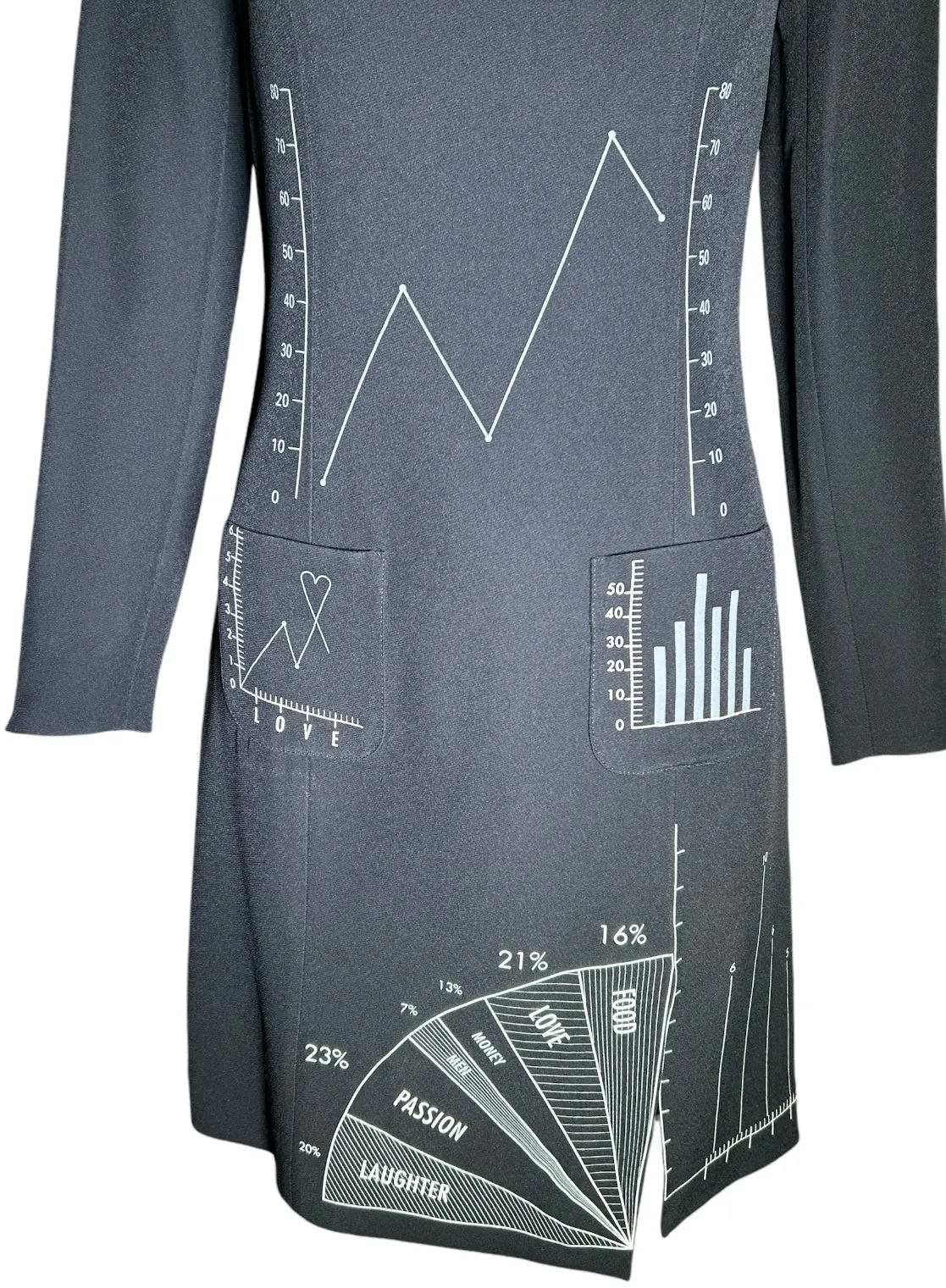 Moschino Cheap & Chic Novelty Charts Dress