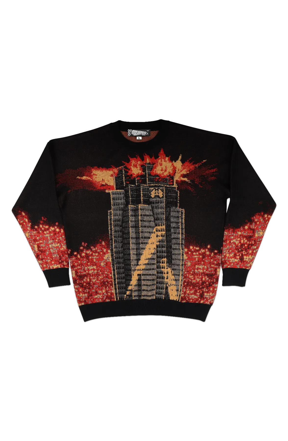 Nakatomi Plaza Explosion Die Hard Knitted Christmas Sweater