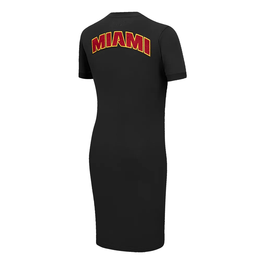 NBA MIAMI HEAT CLASSIC WOMEN'S BODYCON DRESS (BLACK)