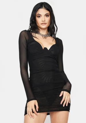 Not Fade Away Mesh Bodycon Dress