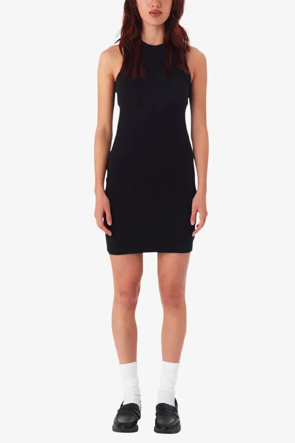 Obey Rib Knit Dress | Anthracite