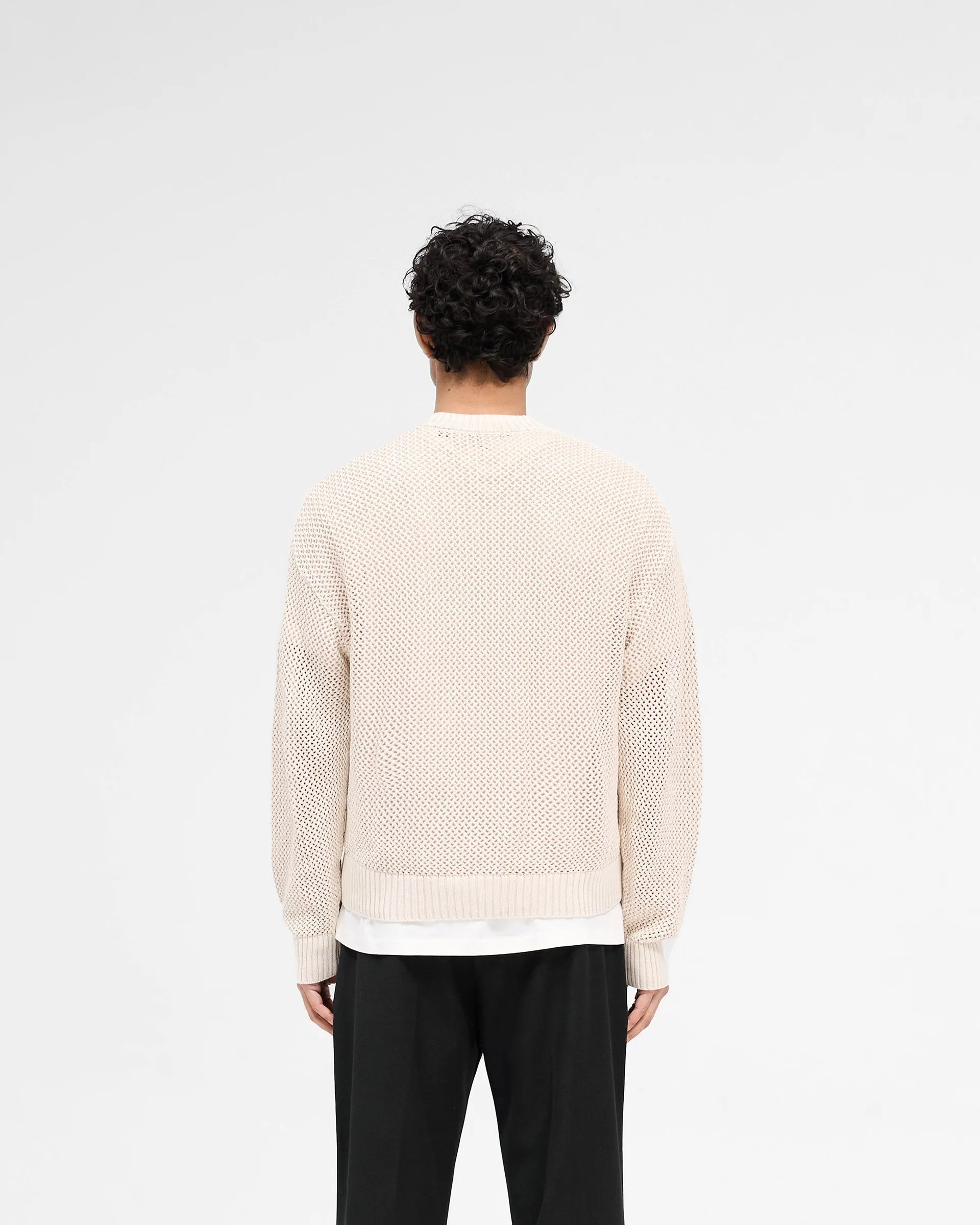 Open Gauge Knit Sweater - Off White