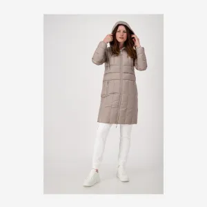 OUTDOOR QUILTED COAT WITH ZIPPER AND SHINY EFFECT