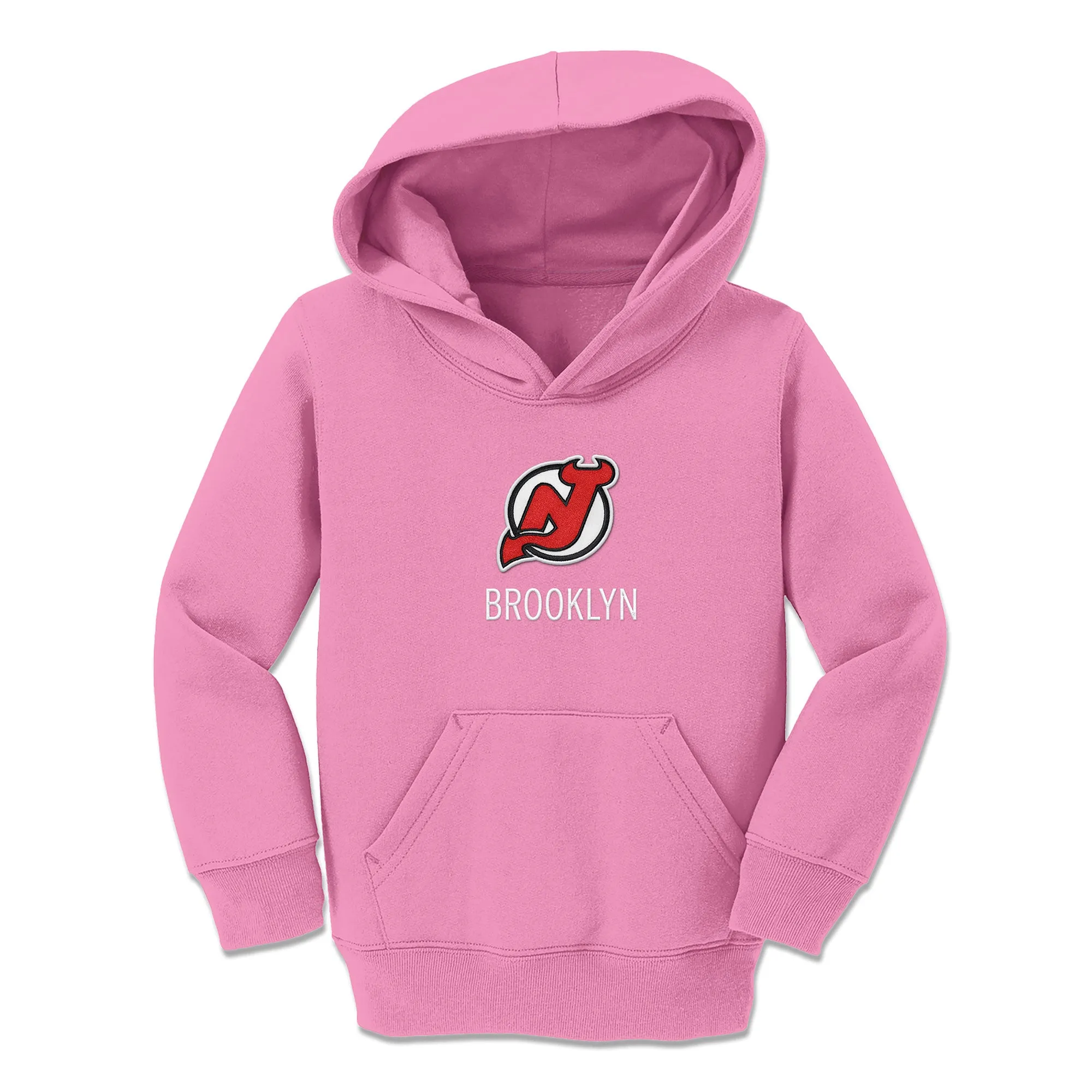 Personalized New Jersey Devils Toddler Pullover Hooded Sweatshirt