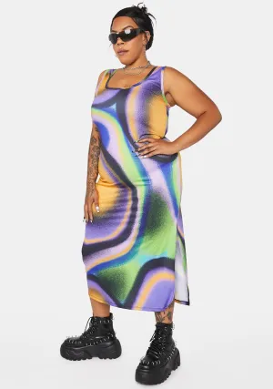 Plus Digital States Maxi Dress