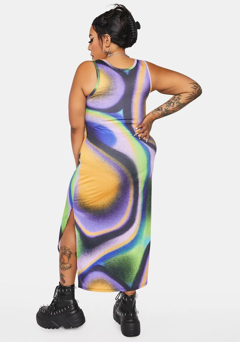 Plus Digital States Maxi Dress