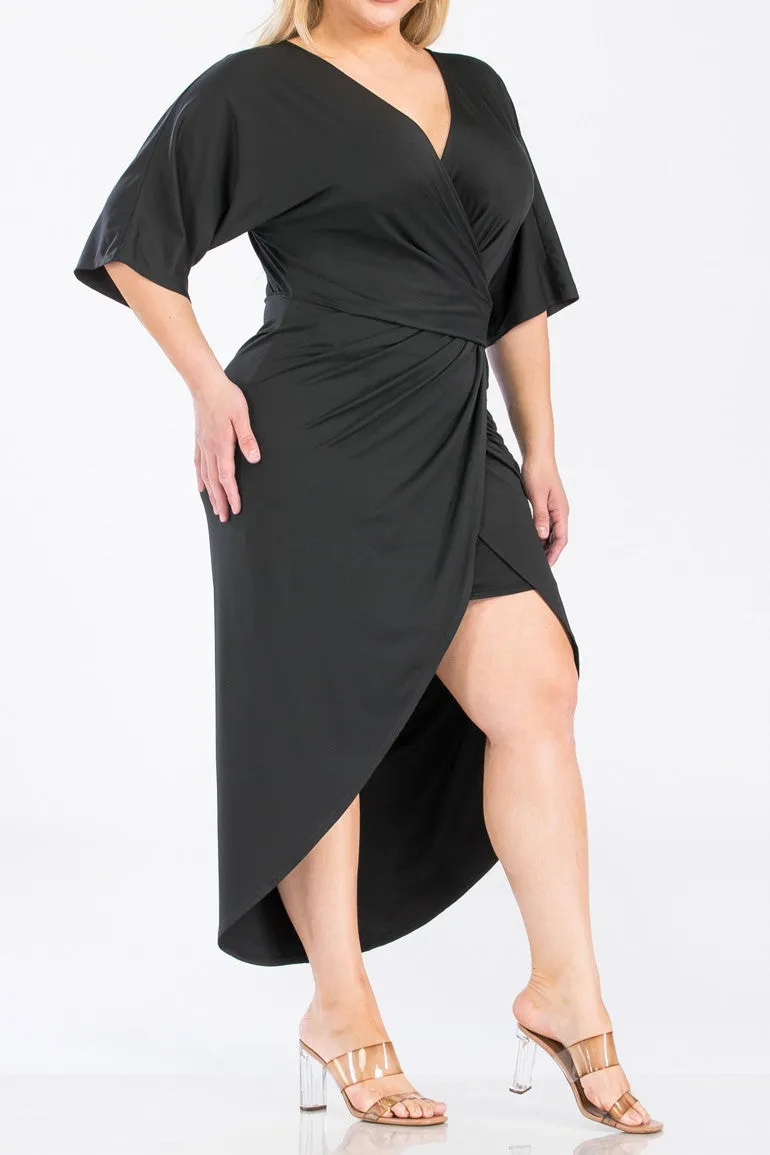 Plus Size Ruched Bodycon Dress