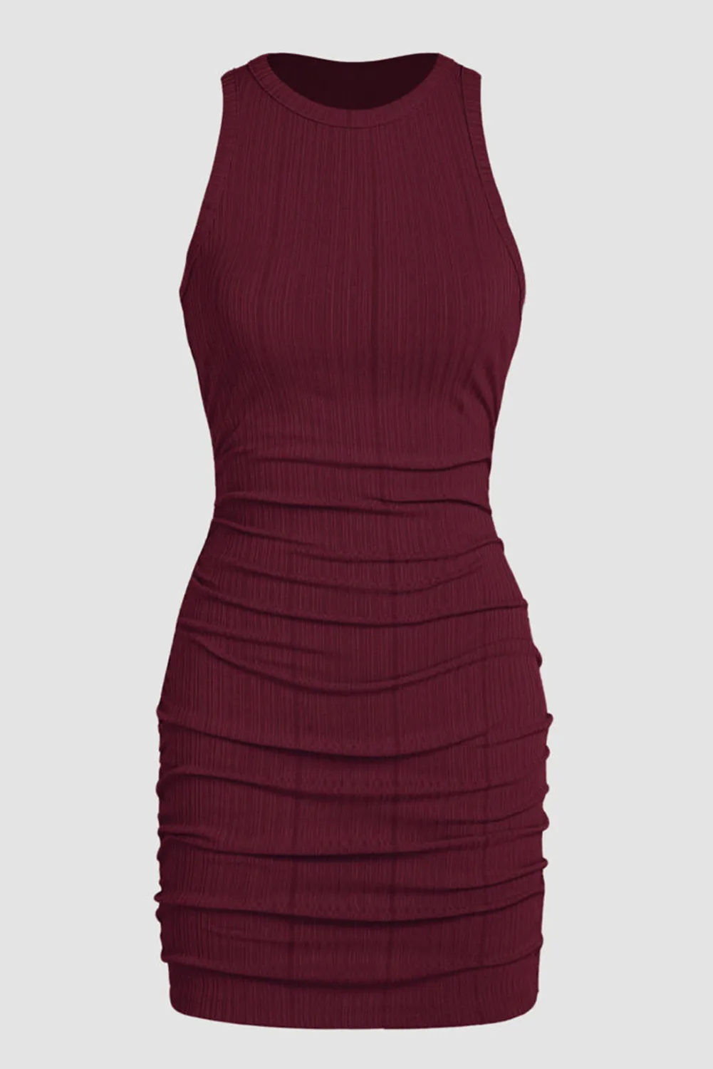 Red Dahlia Ruched Sleeveless Bodycon Dress