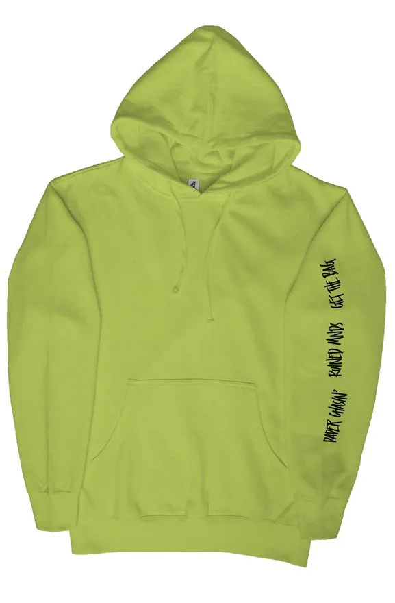 Rm Roots - $Drip Paperchasin' Safety Yellow Pullover Hoodie (Limited Edition)