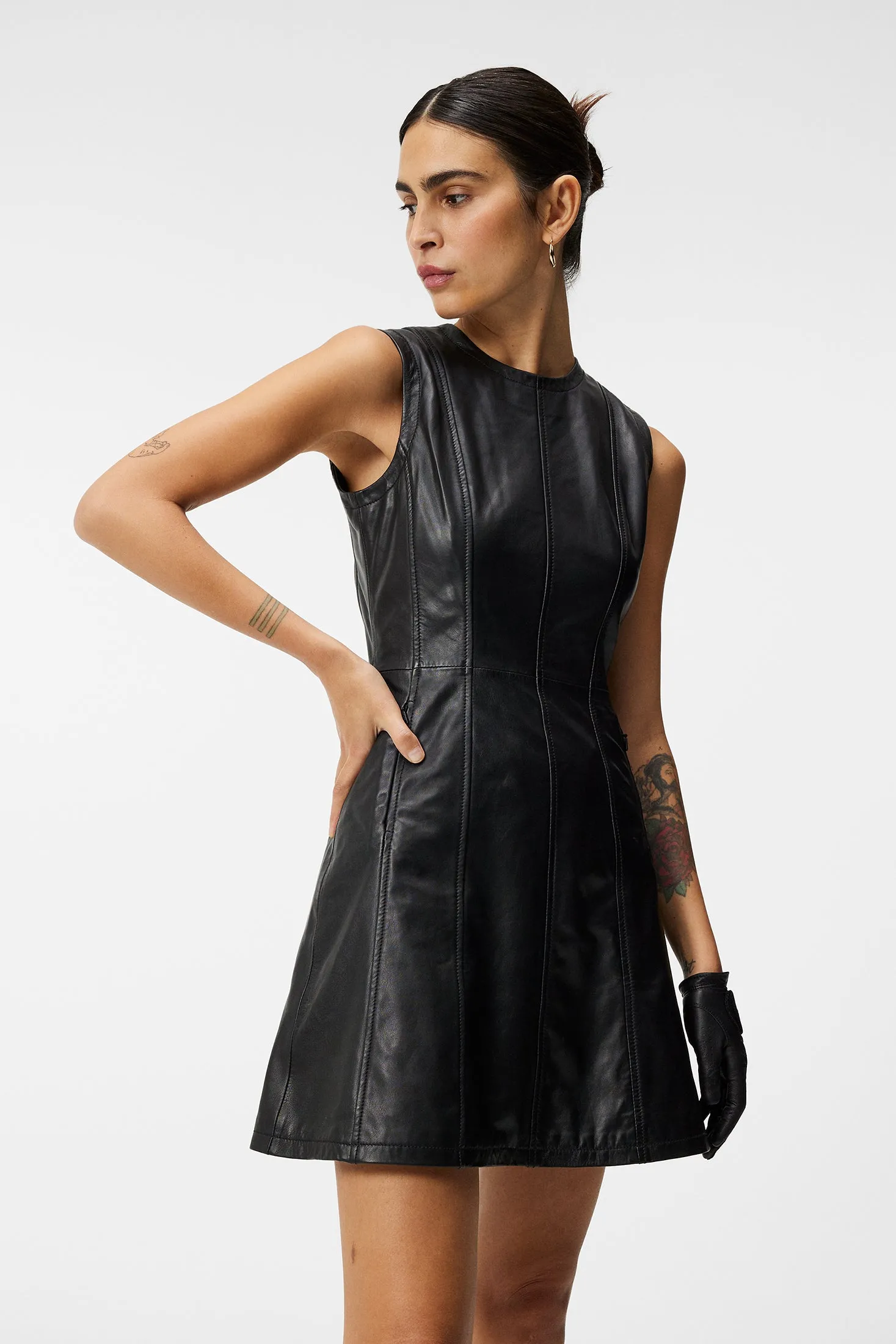 Ruby Leather Dress