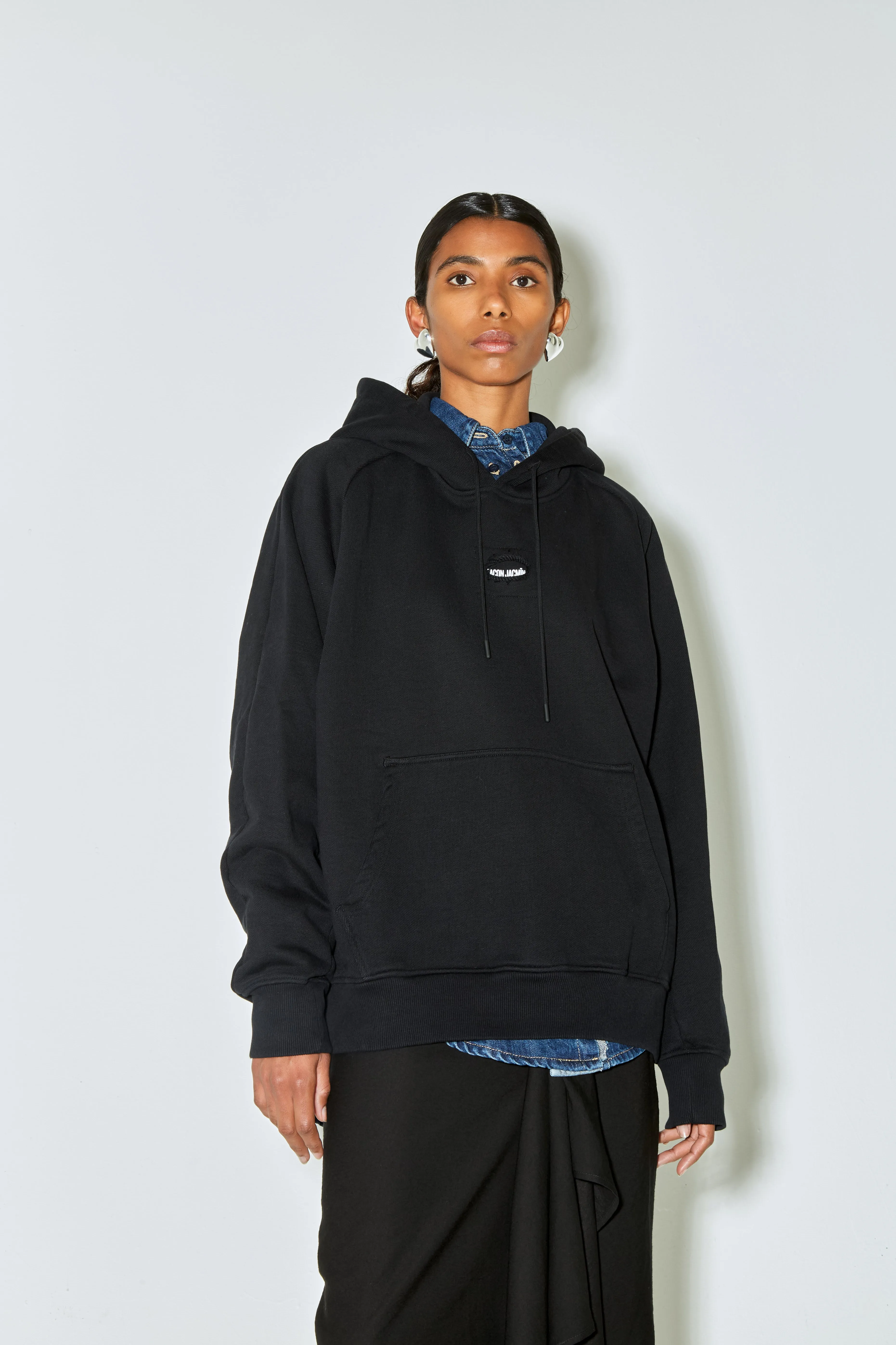 SASSI hooded sweatshirt black