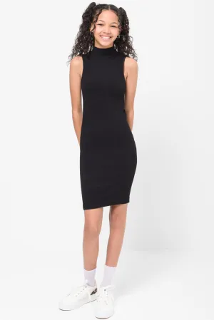 Seam-Free Turtle Neck Bodycon Black