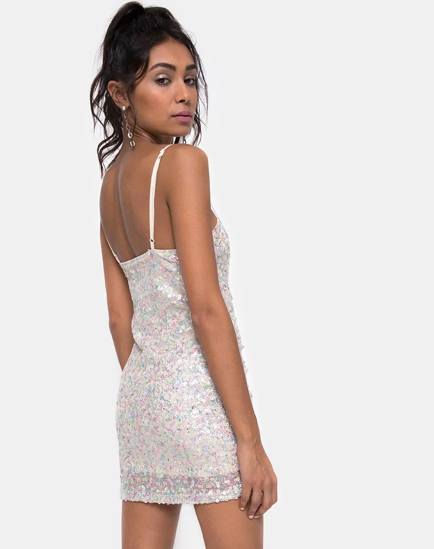 Selah Bodycon Dress in Confetti Sequin