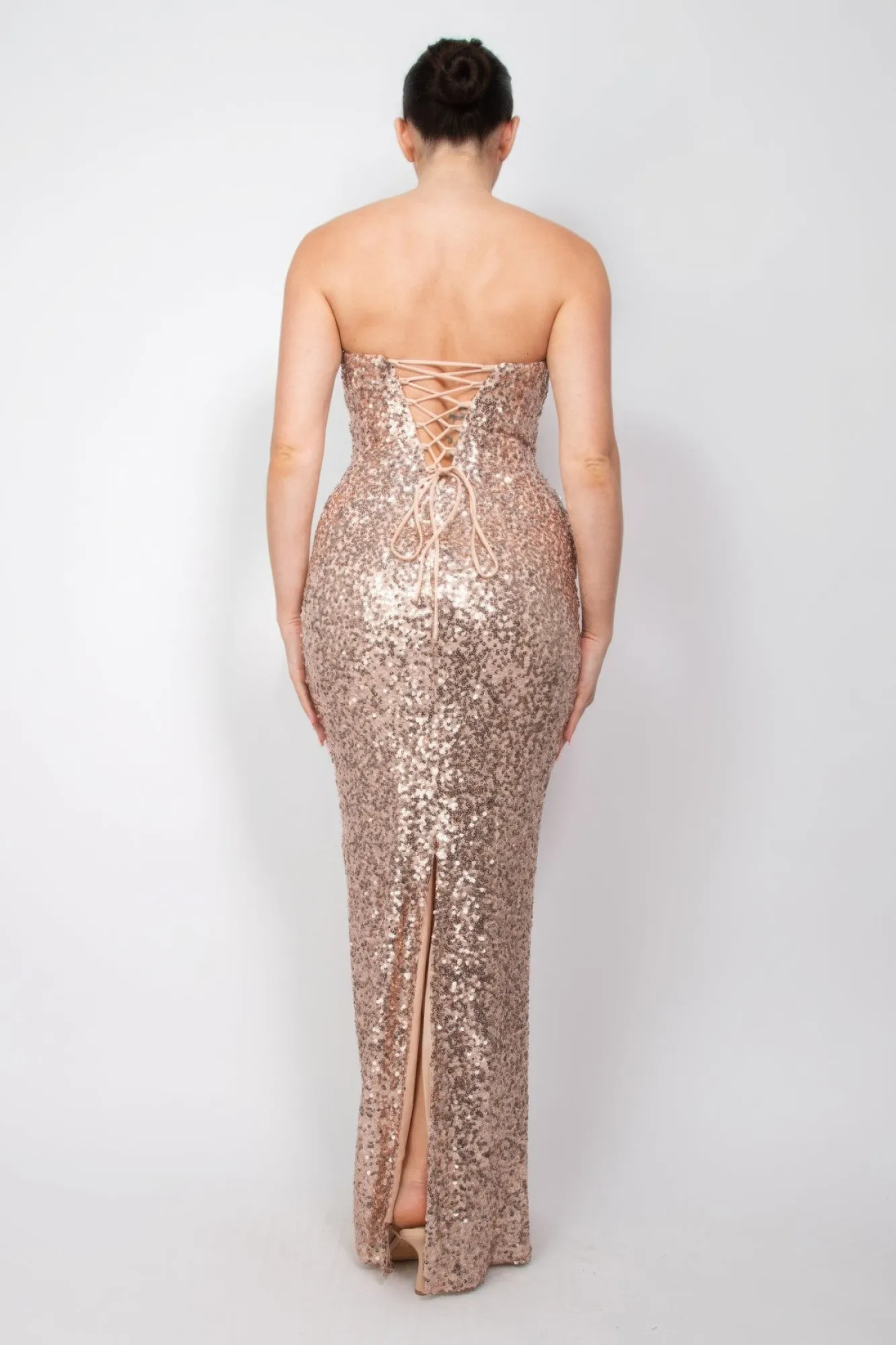 Sequin V Dress