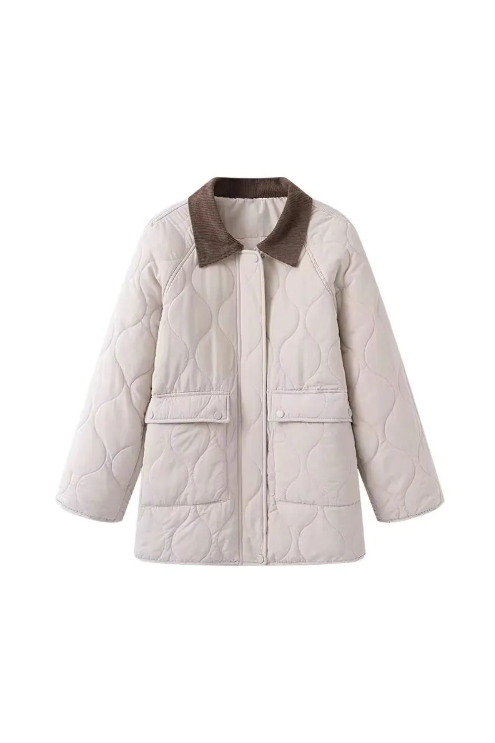 'Skylar ' Quilted Color-Block Puffer Jacket (3 color)