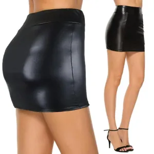 Sleek Faux Leather Bodycon Skirt: Chic Women's Fashion Piece