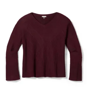 Smartwool Shadow Pine Cable V-Neck Womens Sweater 2023