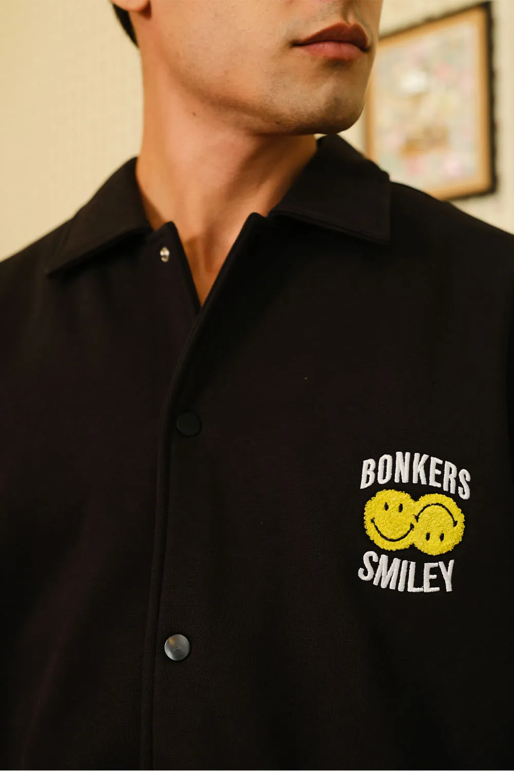 Smiley Originals X Bonkers Collared Shacket