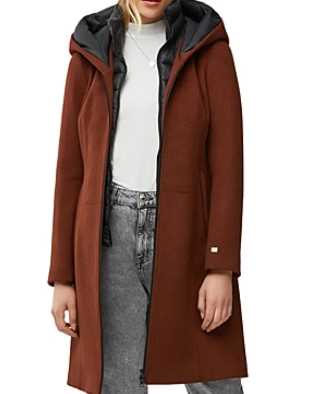 Soia & Kyo Jessica Mixed Media Coat