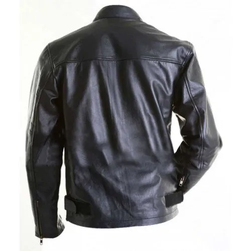 Steve McQueen Gulf Le Black Leather Jacket