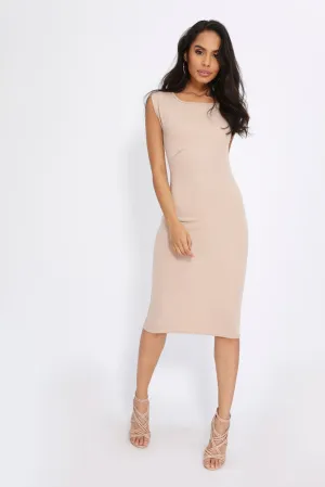 Stone Ponte Midi Dress